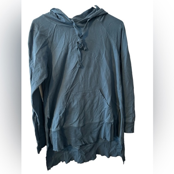 Anthropologie Left of Center oversize XS hooded pullover 100% cotton made in USA - Picture 2 of 10